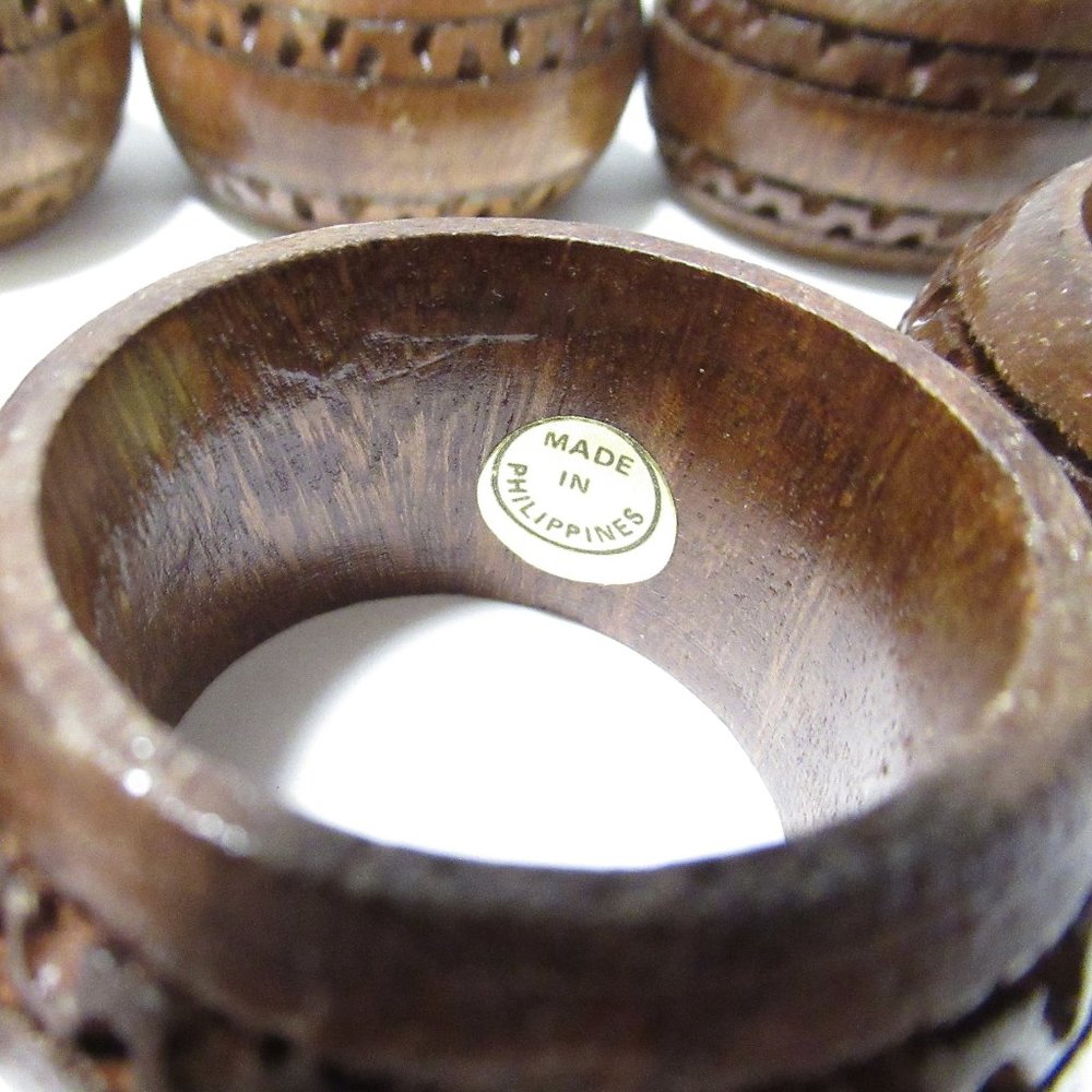 Wooden Napkin Rings Set - Picture 5 of 9
